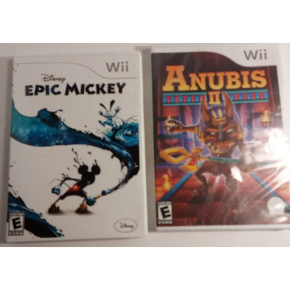 LOT Of 2 Wii Games: Disney Epic Mickey (Pre-owned), Anubis II (new sealed)